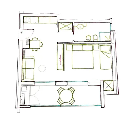 아파트 Pool Flat 400m From 비비오네