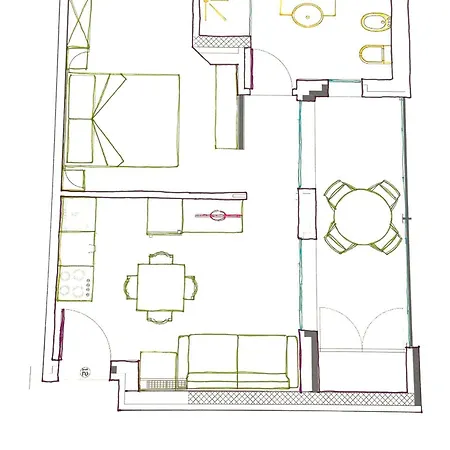 Pool Flat 400m From 아파트 *